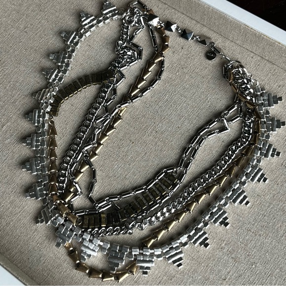 Stella & Dot Sutton Versatile Mixed Metals Statement Necklace - Picture 2 of 12